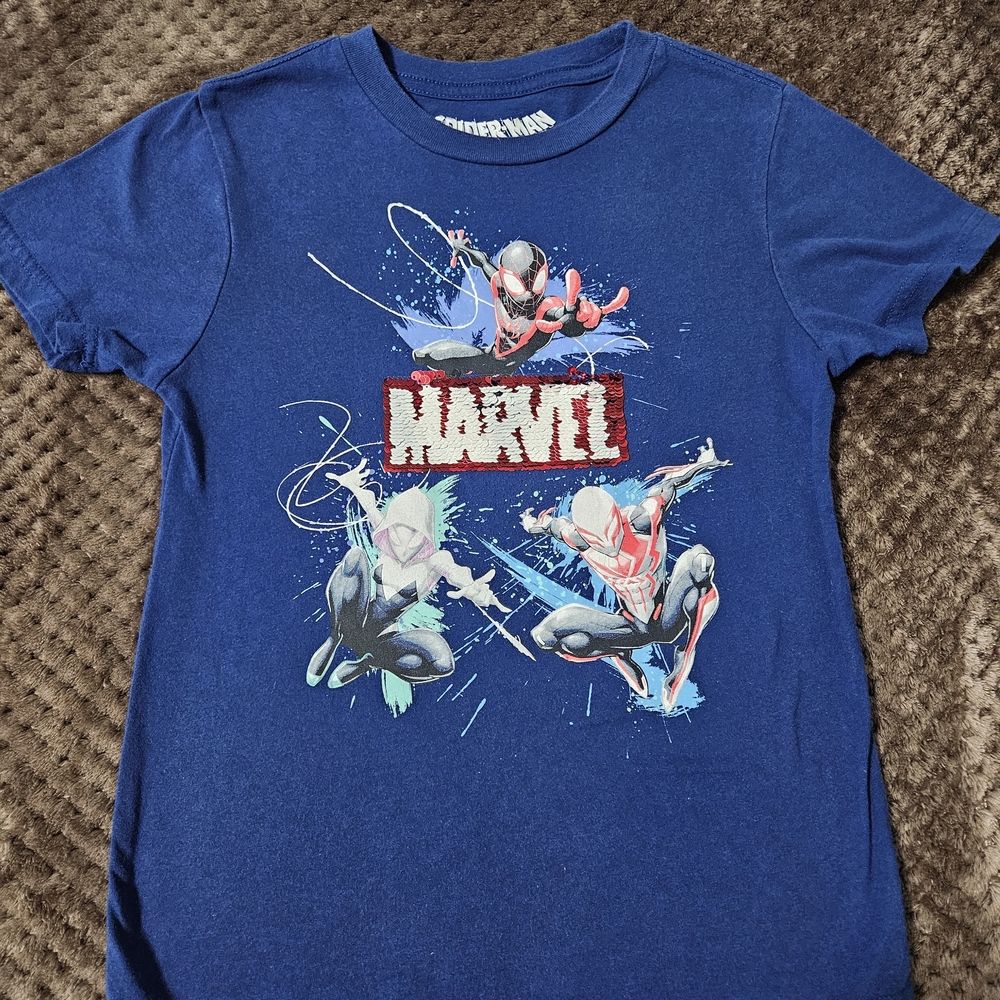 Marvel Spider-Verse Flip Sequins Graphic Tee